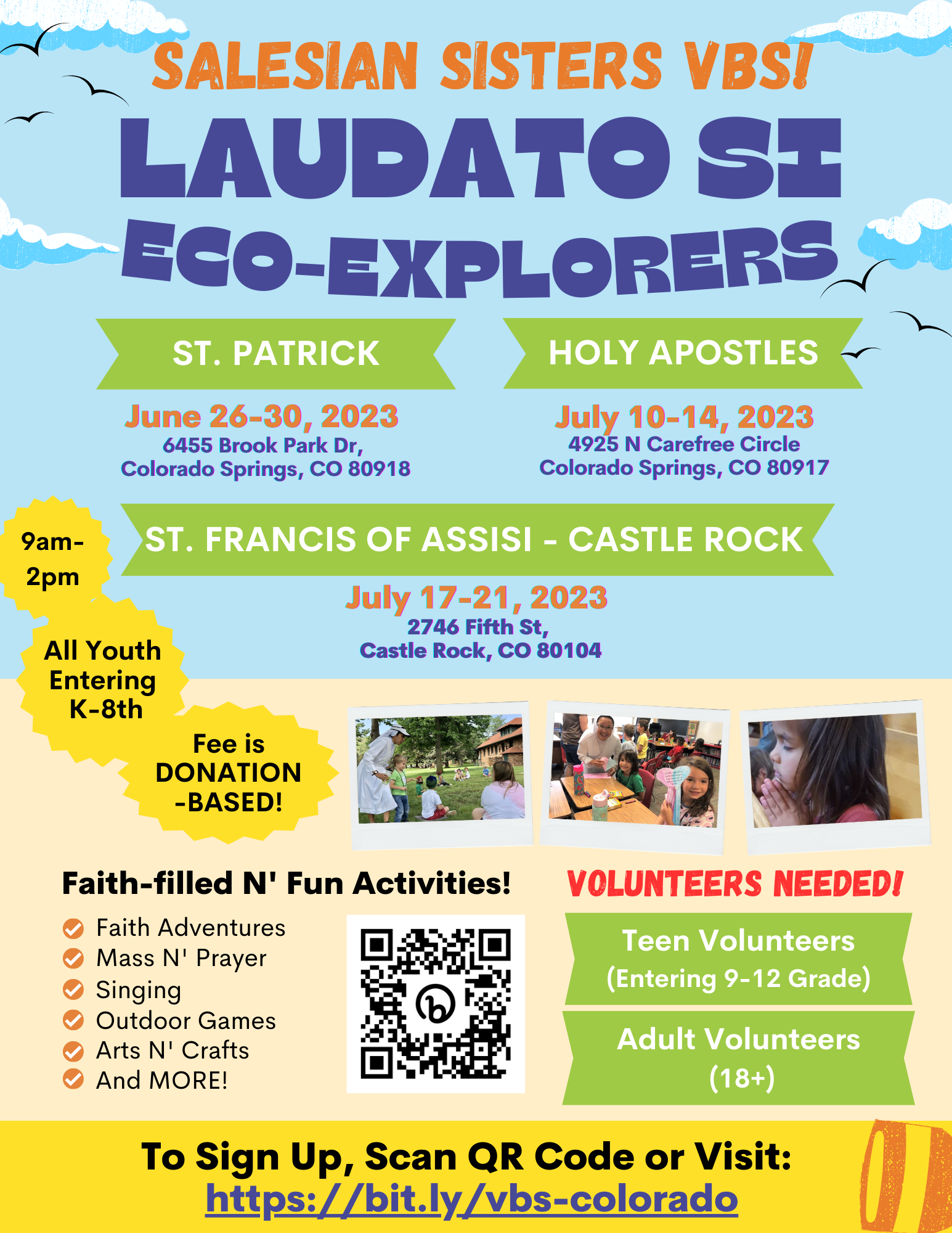 Salesian Sisters VBS! Laudato Si Eco-Explorers